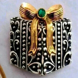 Silver and gold  brooche